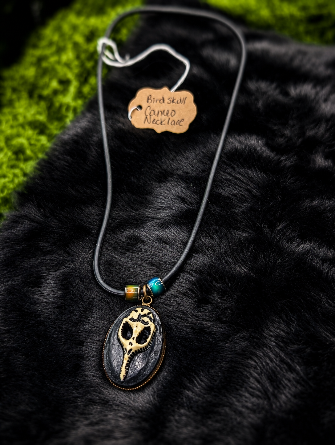 Macabre Mood Cameo Necklace – Handmade Gothic Silicone Necklace