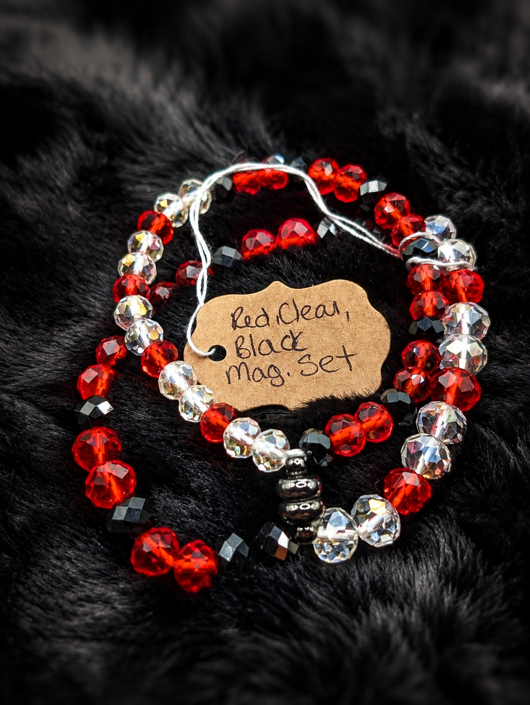 Crimson Connection Magnetic Bracelet Set ❤️🖤
